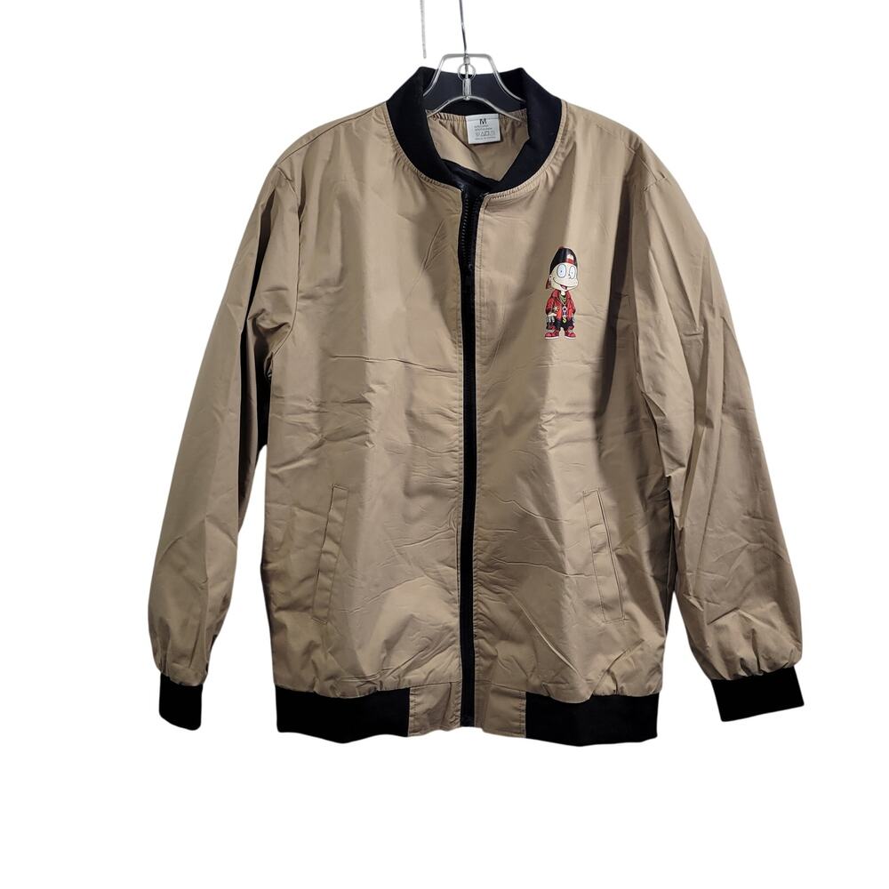 Men's Gold Hip Hop Kids Graphic Print Bomber Jacket Size M 41025-1108 - Picture 9 of 9